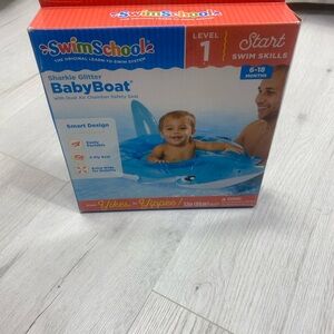 SwimSchool Sharkie Glitter Baby Boat - Vibrant Blue